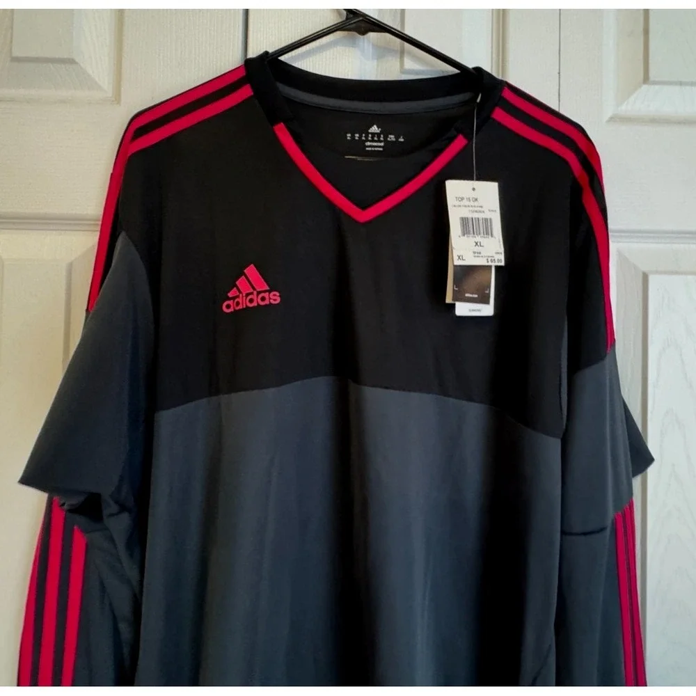 Adidas Adizero Top 15 GK Long Sleeve GoalKeeper Jersey Black & Pink Men's XL NEW